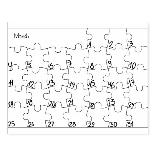 Puzzel Tracker voor Bujo Wood Art Stamp Rubberstempel (Afrduk)