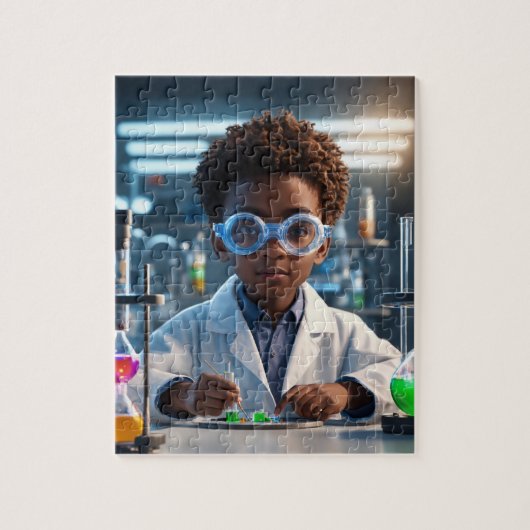 Puzzel van de Briljante Jonge Wetenschapper (Verticaal)