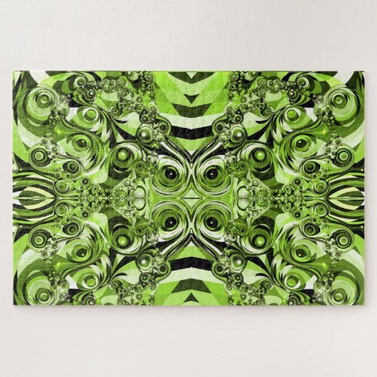 puzzel van de groene chaos legpuzzel (Horizontaal)