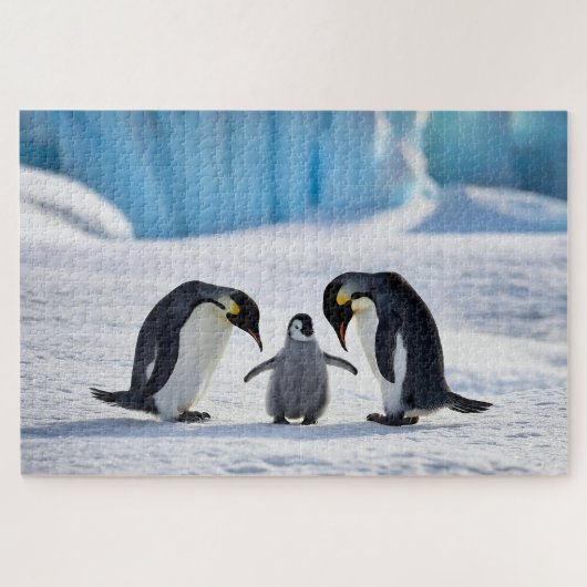 Puzzel van de pinguïnfamilie (Horizontaal)