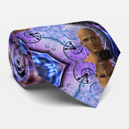 puzzel van de tijd stropdas (Opgerold)