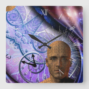 puzzel van de tijd vierkante klok