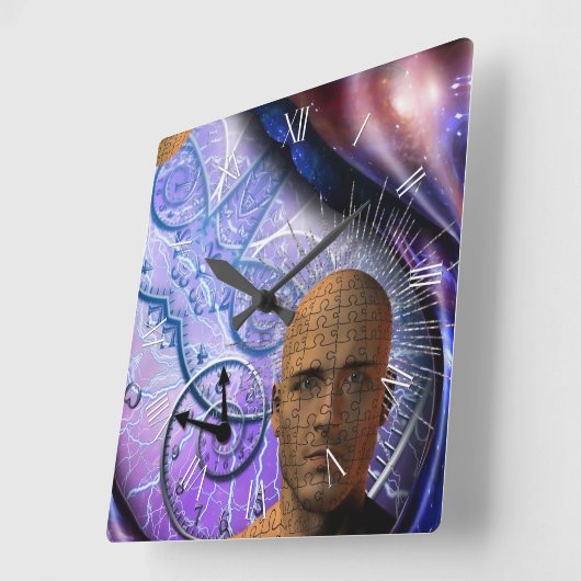 puzzel van de tijd vierkante klok (Hoek)