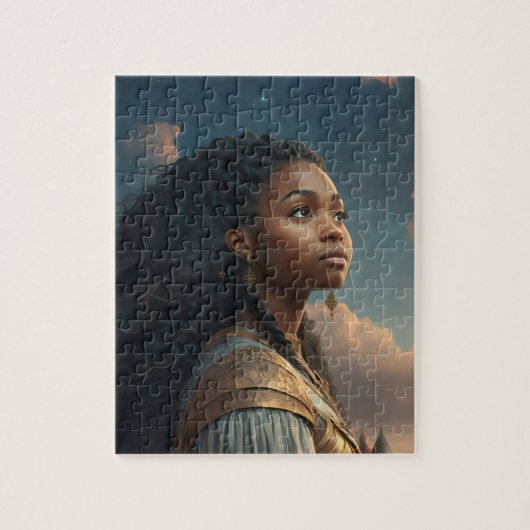 Puzzel van een jong meisje Sky Gazing Legpuzzel (Verticaal)
