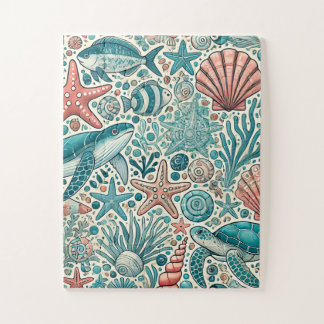 puzzel van het mariene leven legpuzzel