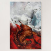 puzzel van lucht - en brandpaarden legpuzzel (Verticaal)