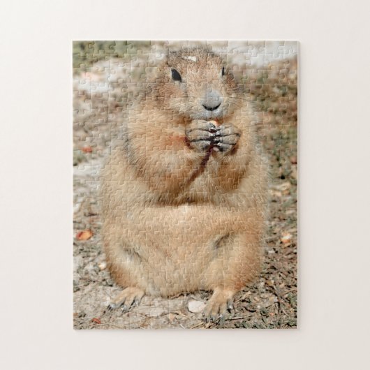 Puzzel van Prairiehond bij het snacken (Verticaal)