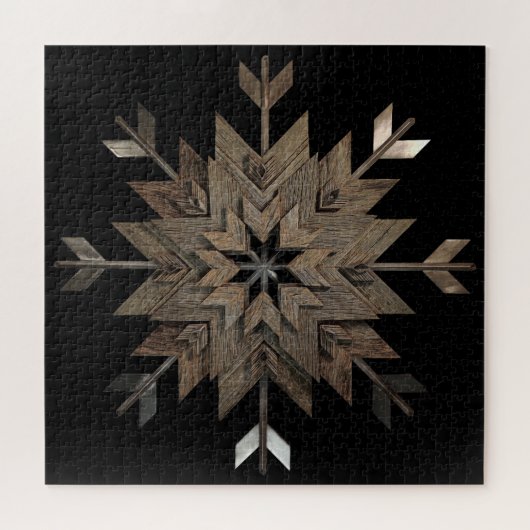 Puzzel verouderd hout open centrum legpuzzel (Horizontaal)