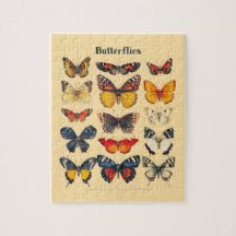 PUZZEL: Vintage Botanische Vlinders