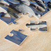 Puzzel Visser Silhouet in de rivier Personaliseren Legpuzzel (Zijkant)