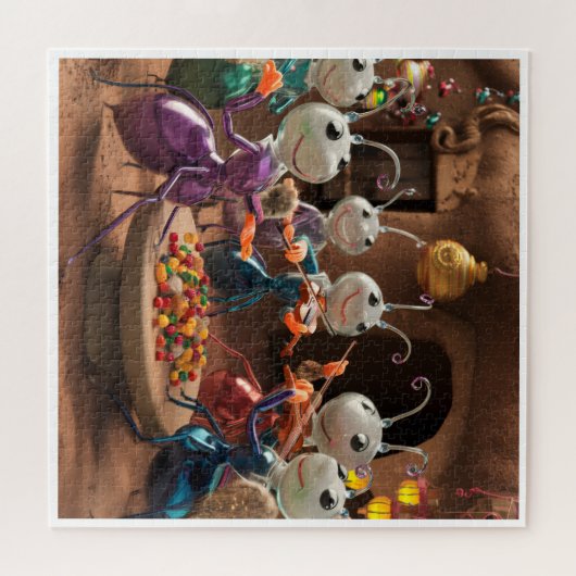 Puzzel voor kinderen en volwassenen..Happy Ants Pa Legpuzzel (Horizontaal)