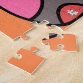 Puzzel voor kinderen komieke kat grote stukken (Zijkant)