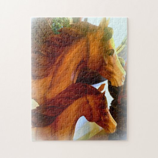 puzzel voor mare en pony jigzaag (Verticaal)