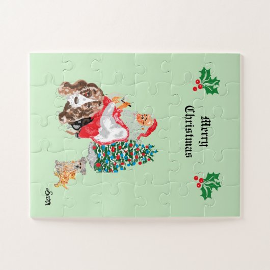 Puzzel: Vrolijk kerstfeest Legpuzzel (Horizontaal)