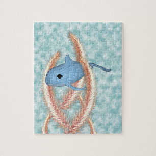 Puzzel - Walvis Zwemmen door gras