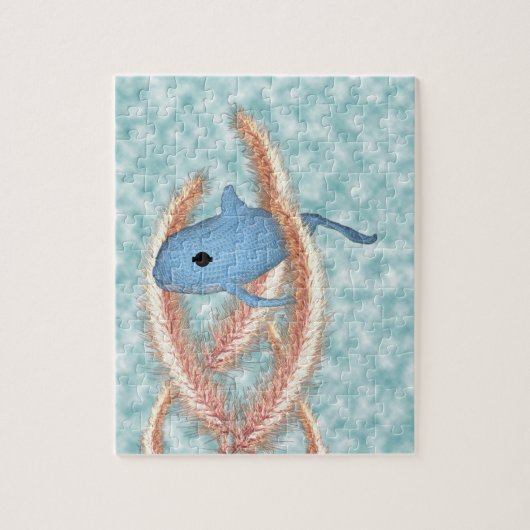 Puzzel - Walvis Zwemmen door gras (Verticaal)