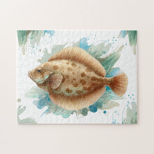 Puzzel - Waterverf Serie: bot/platvis (Horizontaal)