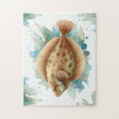 Puzzel - Waterverf Serie: bot/platvis (Verticaal)