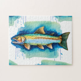 Puzzel - Waterverf Serie: Forel/Zalm