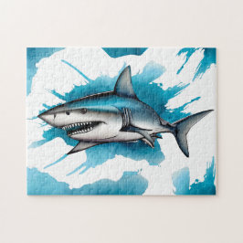 Puzzel - Waterverf serie: Haai