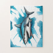 Puzzel - Waterverf serie: Haai (Verticaal)