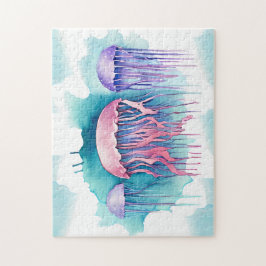 Puzzel - Waterverf Serie: Jellyfish Bloom
