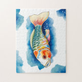 Puzzel - Waterverf Serie: Koi Fish (Verticaal)