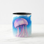 Puzzel - Waterverf Serie: Kwallen Mok (Midden)