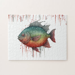 Puzzel - Waterverf Serie: Piranha
