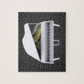 Puzzel: White Grand Piano Legpuzzel (Verticaal)