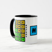 Puzzel WOORD SPEL DINK Pickleball MONOGRAM Mok (Voorkant links)