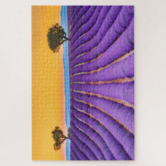 Puzzel zonsondergang in Provence Legpuzzel (Verticaal)