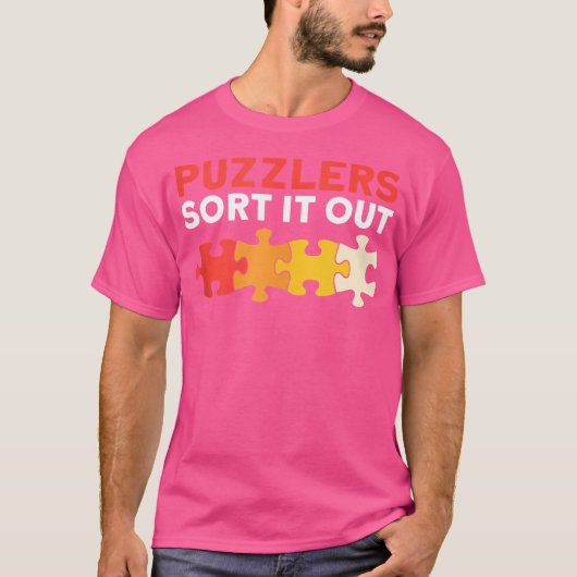 Puzzelaars sorteren het uit de puzzel t-shirt (Voorkant)