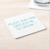 PUZZELEN DRIJFT ME NAAR DE DRINK KARTONNEN ONDERZETTERS (Schuin)