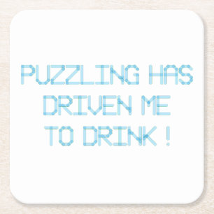 PUZZELEN DRIJFT ME NAAR DE DRINK KARTONNEN ONDERZETTERS