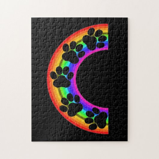 puzzelen op een regenboog legpuzzel (Verticaal)