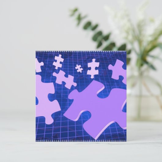 Puzzelende uitvindingen kaart (Staand voorkant)