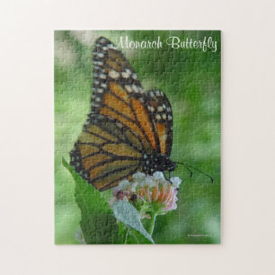 Puzzelflorerende monoarch Butterfly roze ventilato Legpuzzel