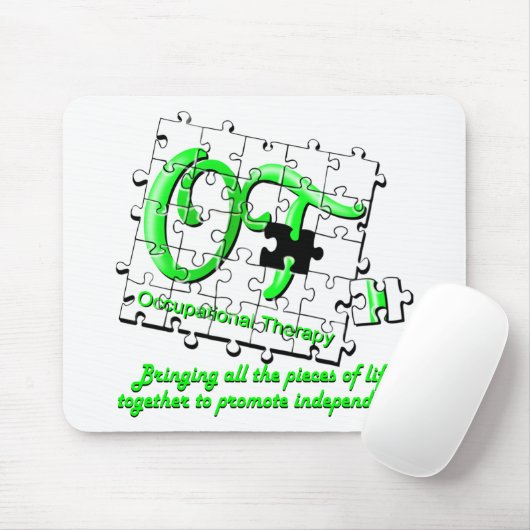 puzzelgroen muismat (Met muis)