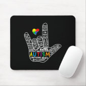 Puzzelhart Asl Liefde Gebarentaal Hand Autisme Bew Muismat (Met muis)