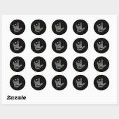 Puzzelhart Asl Liefde Gebarentaal Hand Autisme Bew Ronde Sticker (Vel)