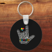 Puzzelhart Gebarentaal Liefde Gebarentaal Hand Aut Sleutelhanger (Voorkant)