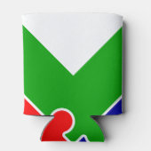 Puzzelletter X Monogram Blikjeskoeler (Achterkant)