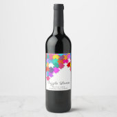 Puzzelliefhebbers Elegant Ontwerp Eigen Wijnlabels Wijn Etiket (Voorkant)