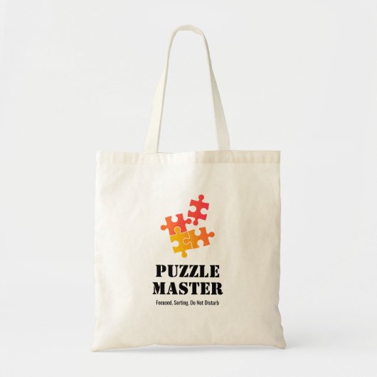 Puzzelmeester Jigsaw liefhebbers Grappige citaat Tote Bag (Voorkant)