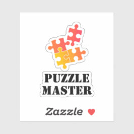Puzzelmeester Jigsaw-liefhebbers Grappige Quote Sticker