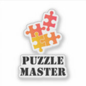 Puzzelmeester Jigsaw-liefhebbers Grappige Quote Sticker (Voorkant)