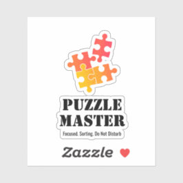 Puzzelmeester Jigsaw-liefhebbers Grappige Quote Sticker