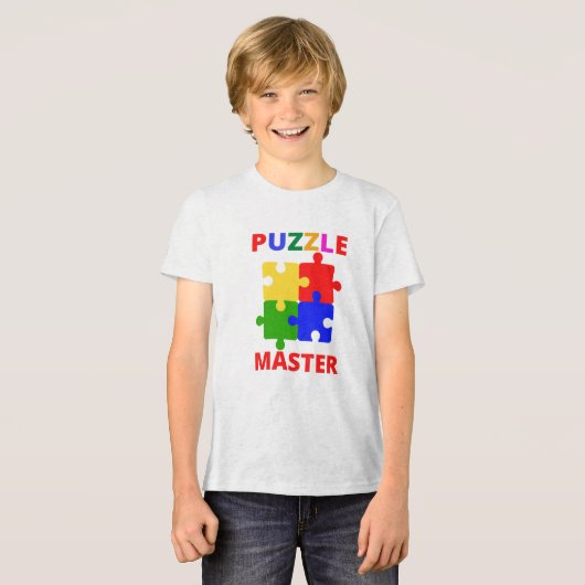 Puzzelmeester Tri-Blend Shirt (Voorkant volledig)
