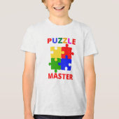 Puzzelmeester Tri-Blend Shirt (Voorkant)